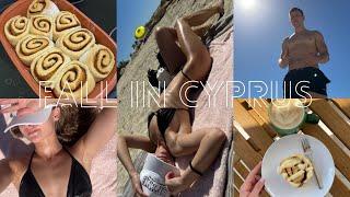 sunny fall in Cyprus: cardio workout, beach life & video-baking with my siblings 