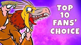 Top 10 Dinosaurs - Fans' Choice! - Best Dinosaur Songs from Dinostory by Howdytoons