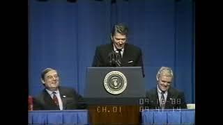 Ronald Reagan manure / fertilizer farm joke about Democrats & Republicans told 9/14/1988 in Missouri