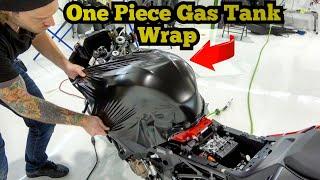 DETAILED Motorcycle Gas Tank Wrap In ONE Piece!