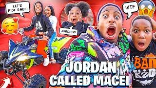 JAY TOOK MAGIC FOR A RIDE ON HIS 4 WHEELER & JORDAN CALLED MACEI..