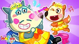 Daddy Princess Makeover - Daddy is My Hero Songs | Kids Songs & Nursery Rhymes @WolfooFamilySongs