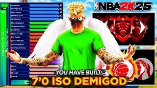 THIS 7’0 ISO DEMIGOD BUILD is The BEST BUILD in NBA 2K25 - 7’0 SPEED BOOSTING CENTER BUILD 2K25