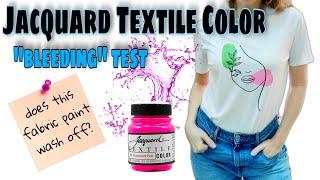 Do Jacquard Textile Colors wash off? Fabric paint "bleeding" test