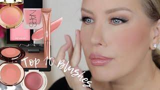 Top 10 Favorite Blushes | Try On w/ Swatches | Risa Does Makeup 2020