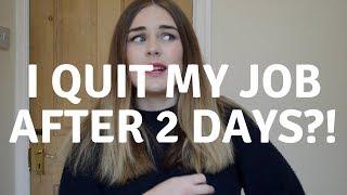 I QUIT AFTER 2 DAYS?! | My experience finding work in the UK