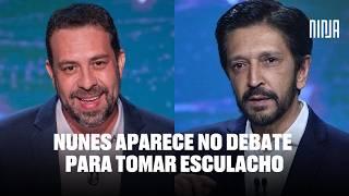 Nunes aparece no debate para tomar esculacho!Boulos explora contradições do adversário sai melhor