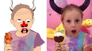Nastya shows what happens to those who cheat funny drawing meme | like Nastya funny drawing meme