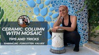 How to transform boring columns with beautiful mosaic art! ️