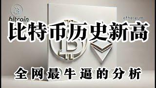 比特币行情分析 全线上涨 历史新高 别逆势操作 我已经吃亏了 空仓等待行情走出来后,再次操作.