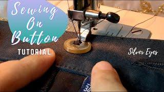 How To Sew On A Button By Using Sewing Machine With & Without Presser Foot -Tutorial