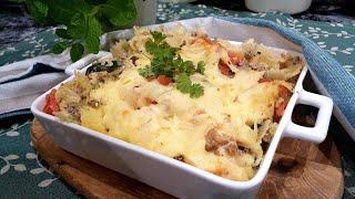 Mediterranean, creamy pasta casserole with minced meat / Nasze dania