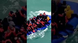 Boat carrying migrants seen crossing the Channel