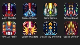 Top 8 Space Shooter Android Games: Galaxy Attack, Space shooter, Falcon Squad, Galaxy Invaders