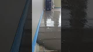 Self leveling concrete with steel mesh #alshaheentech #diy #tips #floor #construction  #tricks