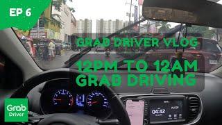 Ep.6 Grab Driving 12PM to 12AM Magkano kaya Kikitain | Kia Soluto #Grab #Driver #vlog