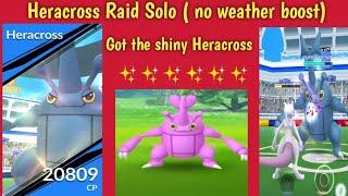 Heracross Raid Solo | Shiny Heracross Raid in Pokemon go | Level 3 Raid In Pokemon go