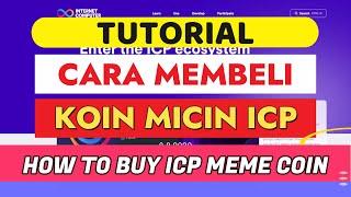 Cara membeli koin micin di jaringan ICP | How to buy ICP meme coin