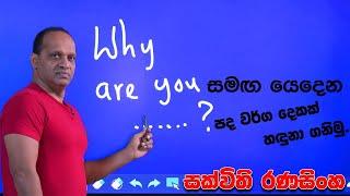 Why are you සමඟ යෙදෙන පද වර්ග දෙකක් හඳුනාගනිමු #sakvithi #english #grammar #yt #education #lessons