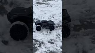 Traxxas Mini Maxx in the Snow ️ #rc #rcbash #rctrucks #rcbash #traxxas #minimax #toys #snow