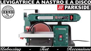 Test. PARKSIDE belt and disc sander. LIDL. PBTS 370 A1. Review.