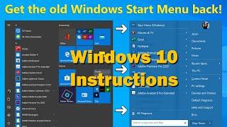 Windows 10 | Get the old style Windows Start Menu back!  Open Shell Windows 10