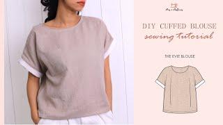 DIY Easy Linen Blouse + Sewing Patterns [Beginner Sewing] - PINS N PATTERNS