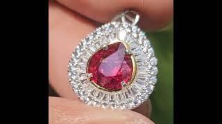 Natural Red Ruby Mozambique No Treatment Unheated 1.58 carats memo GRI lab #ruby #permata #gemstone