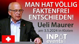 Alt Bundesrat Ueli Maurer: "Die Liebe der Politik zur Bevormundung" (Teil 1/4)