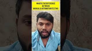 2. What is the difference between manual and automation testing|Software testing interview questions