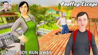 Roof escape |School boy run away gameplay|On vtg!