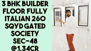 #propertyjaal 3BHK BUILDER FLOOR AARON VILLE SECTOR 48 GURGAON | 260 SQYD | GATED SOCIETY | @1.34cr