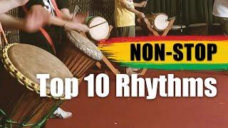 Djembe Performance : Top 10 Rhythms Non-stop!!! (Hidden easter egg)