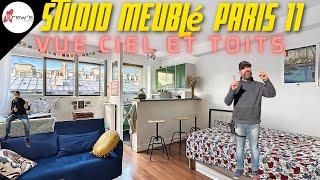  Studio Meublé avec Parking et Vue Dégagée à Paris 11 ! Une RARE Opportunité 