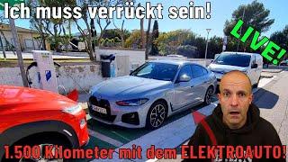 Live: Ich muss verrückt sein - 1.500 Kilometer an einem Tag mit dem Elektroauto! Es geht zurück!