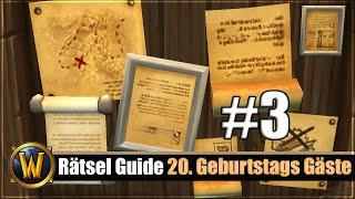 Rätsel Guide: Tag 3 - 20. Geburtstags Gäste Rätsel - Geheimnisse von Azeroth