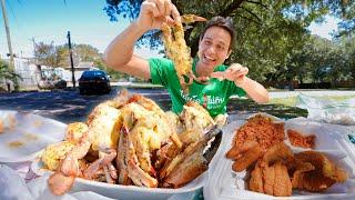 Famous GARLIC BUTTER Blue Crabs!!  Must-Eat SOUL FOOD in Charleston, South Carolina!