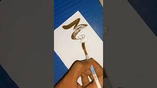 My follower Mamta Negi with brush Naming #genuineartist #shorts #calligraphy