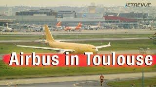 Взлёты и посадки Airbus в Тулузе | Takeoffs and landings of Airbus in Toulouse