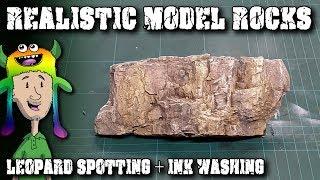 Modelling Realistic Rocks - Leopard Spotting & Ink Wash Technique