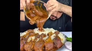 ASMR: EATING SPICY CHICKEN CURRY BASMATI RICE || #shorts #mukbangn#asmreating #mukbangasmr #asmr