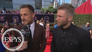 Julian Edelman, Danny Amendola Talk 'Bro-Cation' With Tom Brady | The ESPYS | ESPN