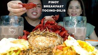 PANALONG PINOY ALMUSAL TOCINO DILIS AT SINANGAG | ASMR MUKBANG PHILIPPINES