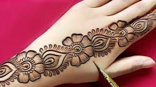 Unique And Tranding Mehndi New Easy Beautiful Mehndi Design For Back Hand.