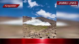 Video captures moment tourists hit by avalanche in Kyrgyzstan's Tian Shan mountains