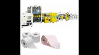 Non stop glue lamination  kitchen towel toilet paper roll converting machine production line