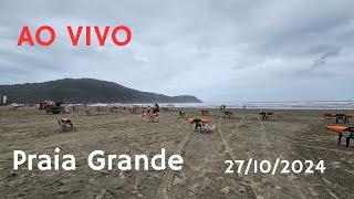 Praia Grande ao vivo., domingo gelado na Praia Grande-SP