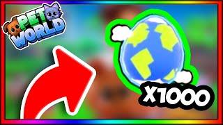 Hatching OVER 500+ Exclusive Global Eggs Pet World (Roblox)