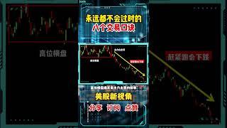 股票|美股|美股分析|永远都不会过时的8个交易口诀，学会了，你就能少踩8个大坑，坑坑值千金#shorts  #技术分析 #美股 #tsla