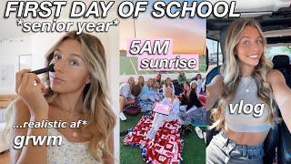 GRWM | 5AM MORNING ROUTINE *first day of SENIOR YEAR vlog*